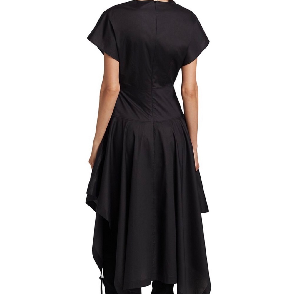 Moncler Genius JW Anderson Asymmetrical Midi Dress Black Size IT40 US XS NWT - Picture 3 of 10